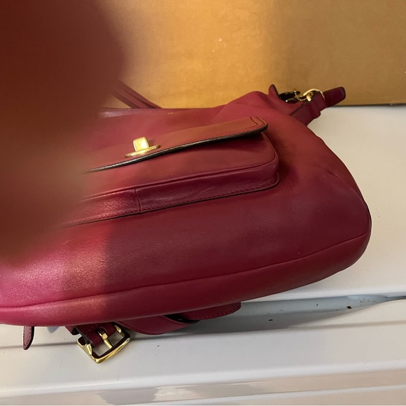 Coach Rasberry Leather Shoulder Bag - Picture 5 of 7